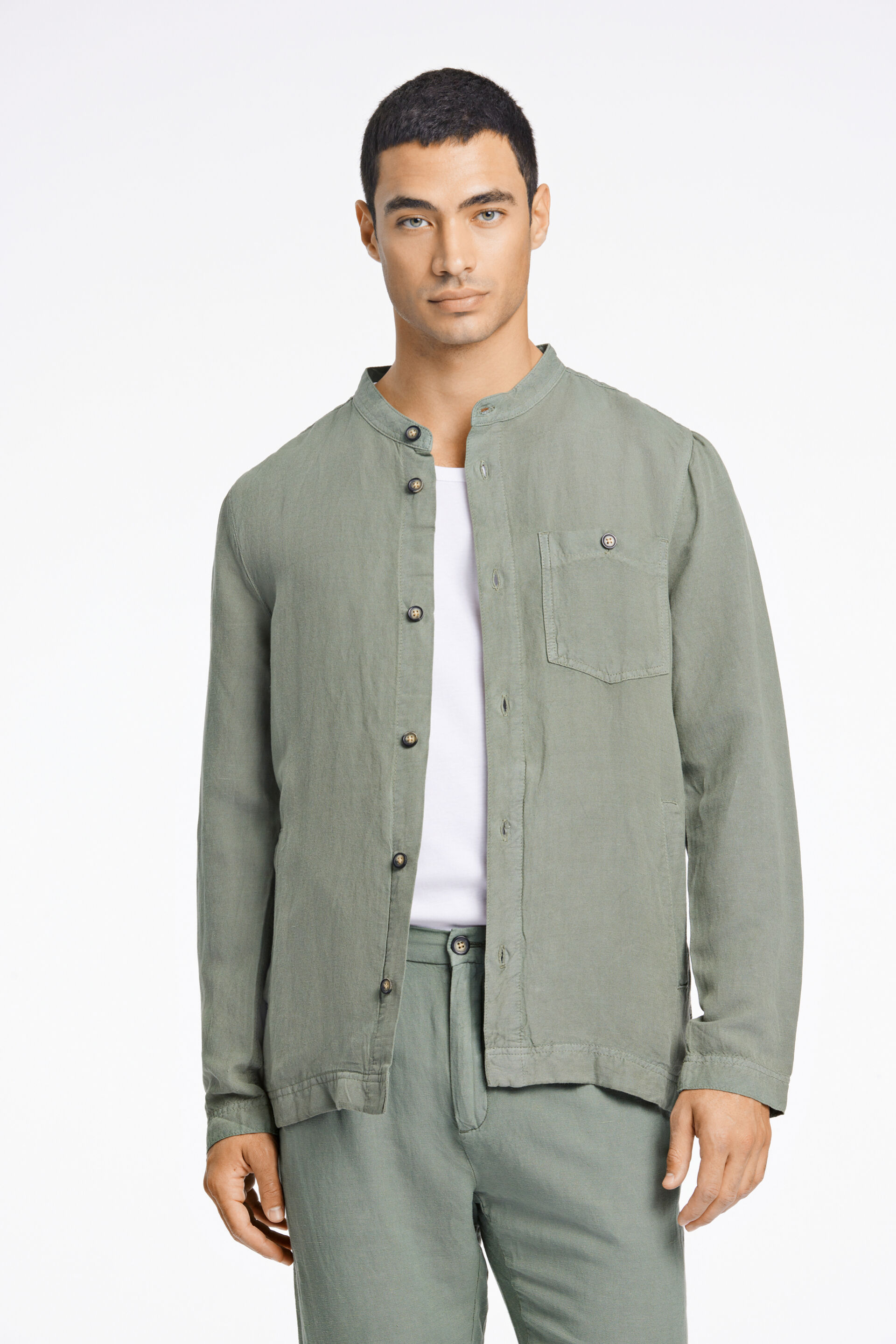 Linen shirt Linen shirt Green 30-305210