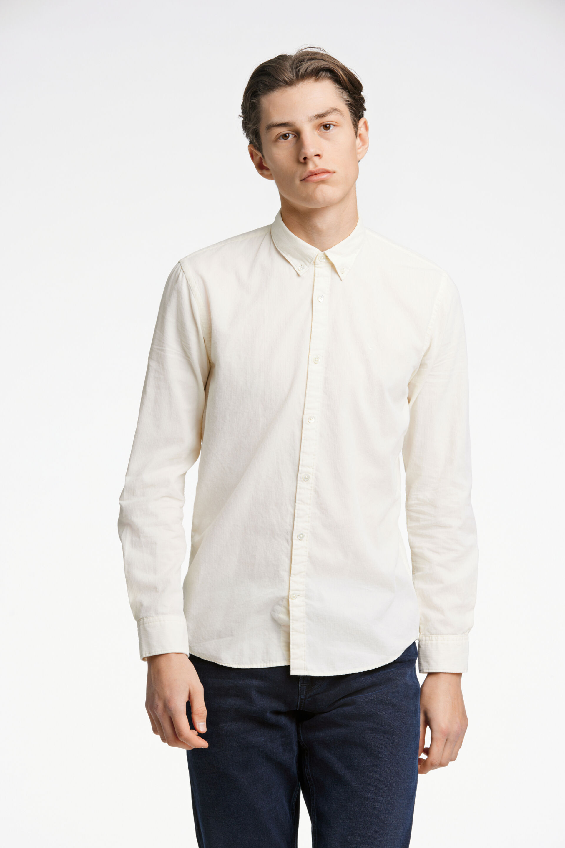 Fløjlsskjorte Fløjlsskjorte Hvid 60-205016