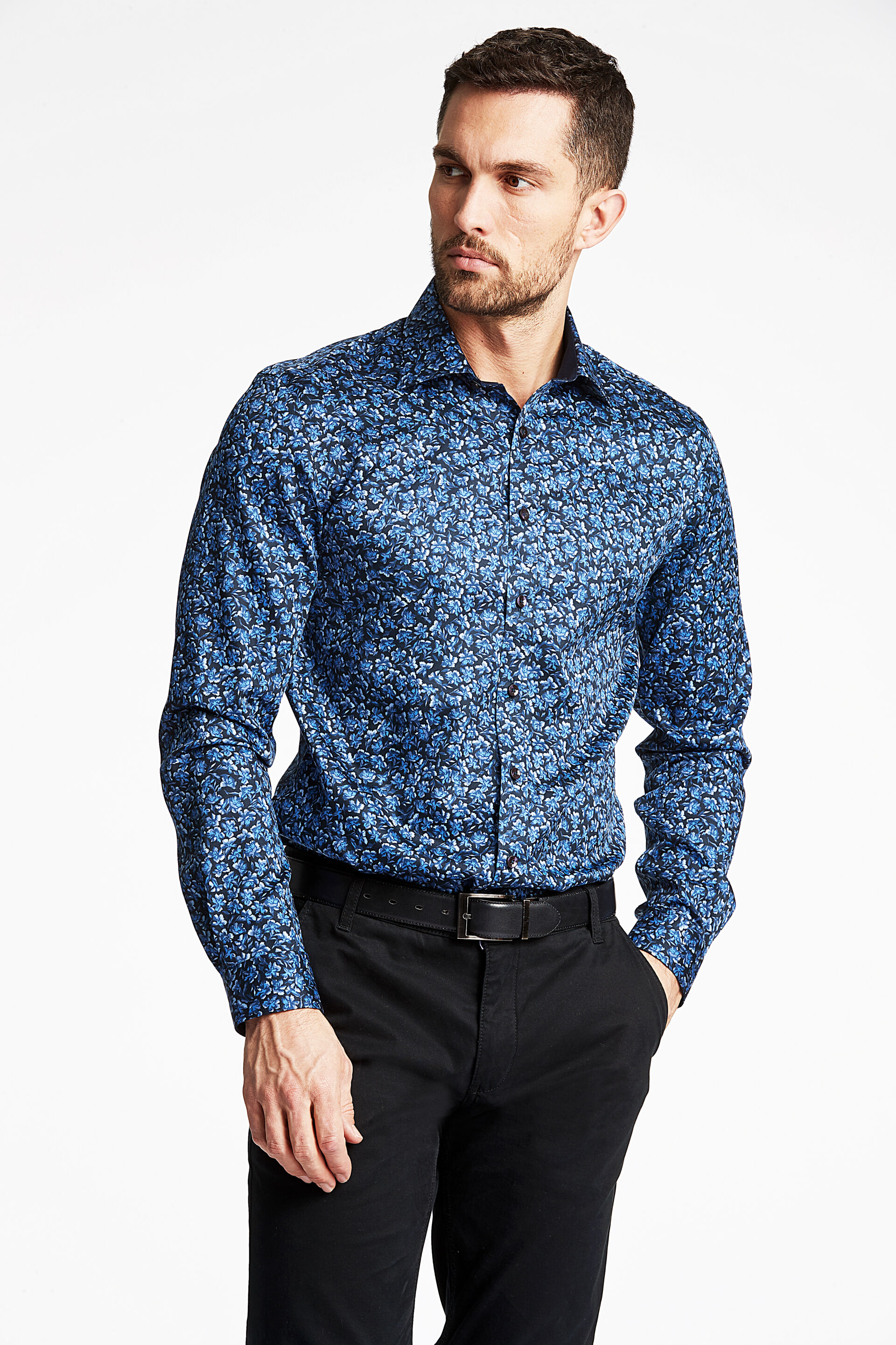 Business casual overhemd Business casual overhemd Blauw 30-242124