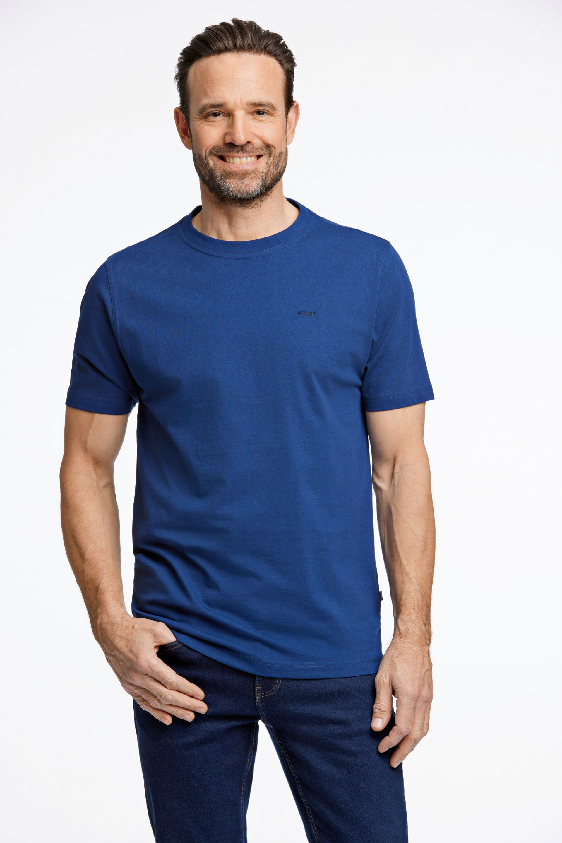 Bison  T-shirt Blå 80-40000