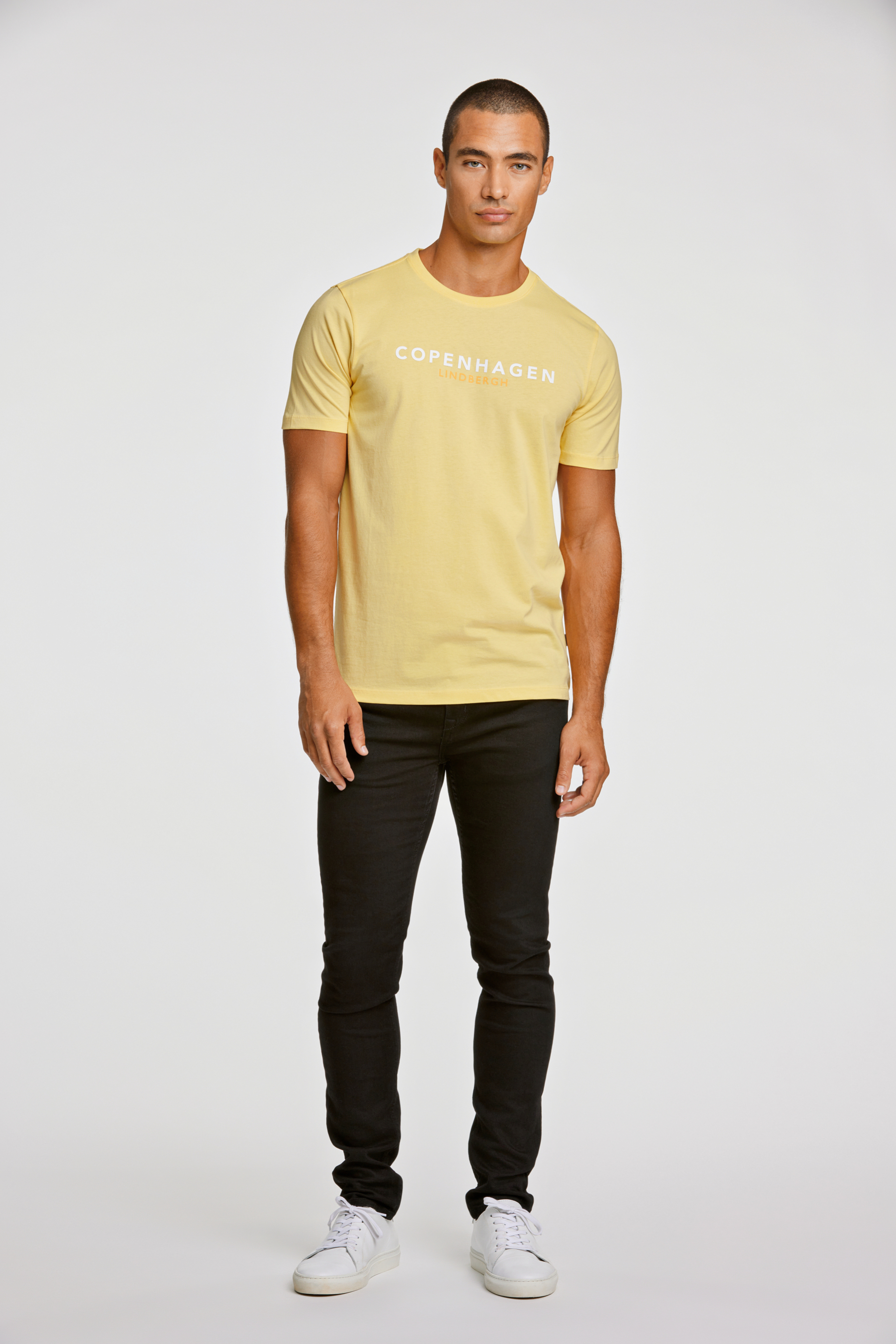 Lindbergh T-shirt rød / pastel yellow