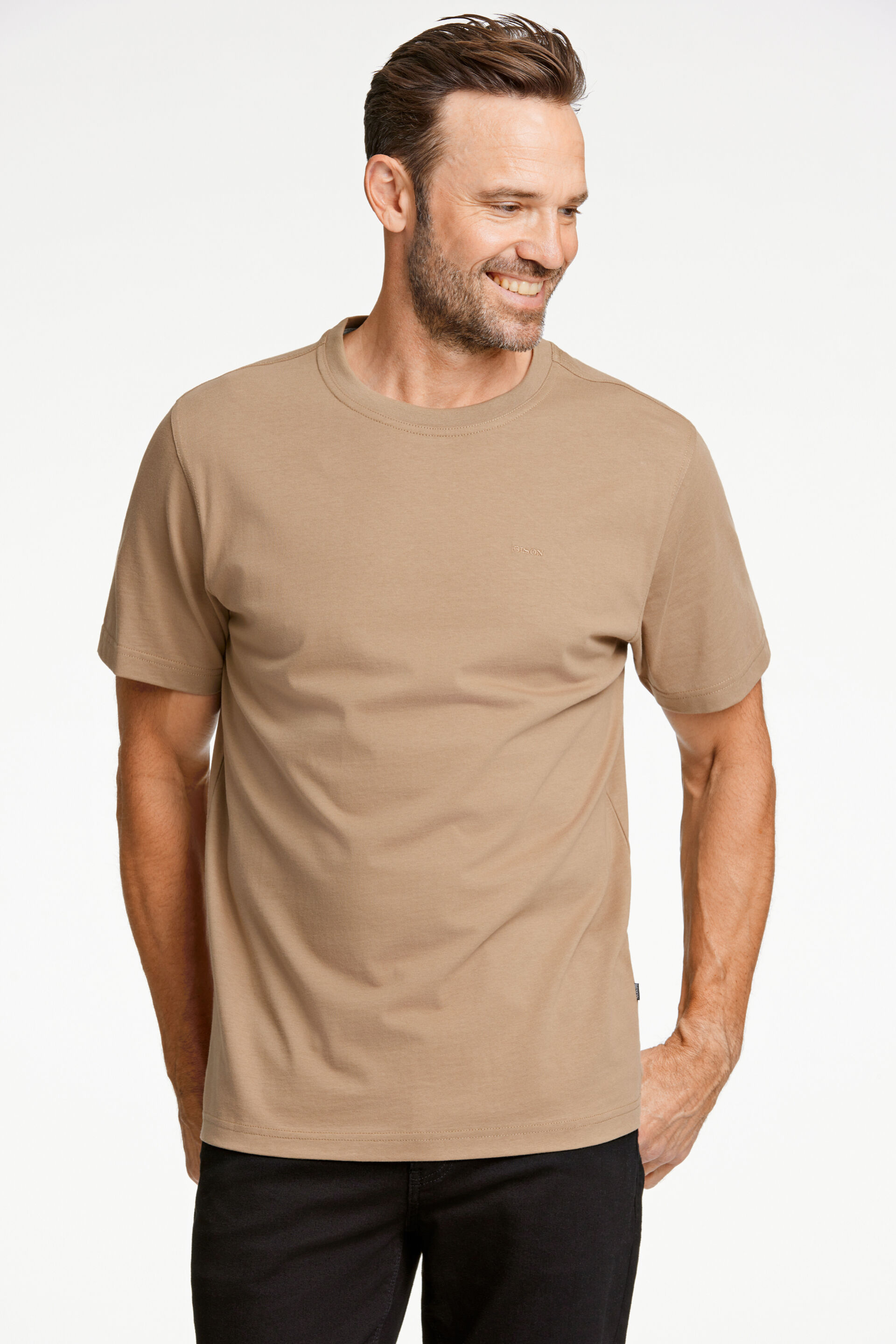 Bison  T-shirt Sand 80-40000