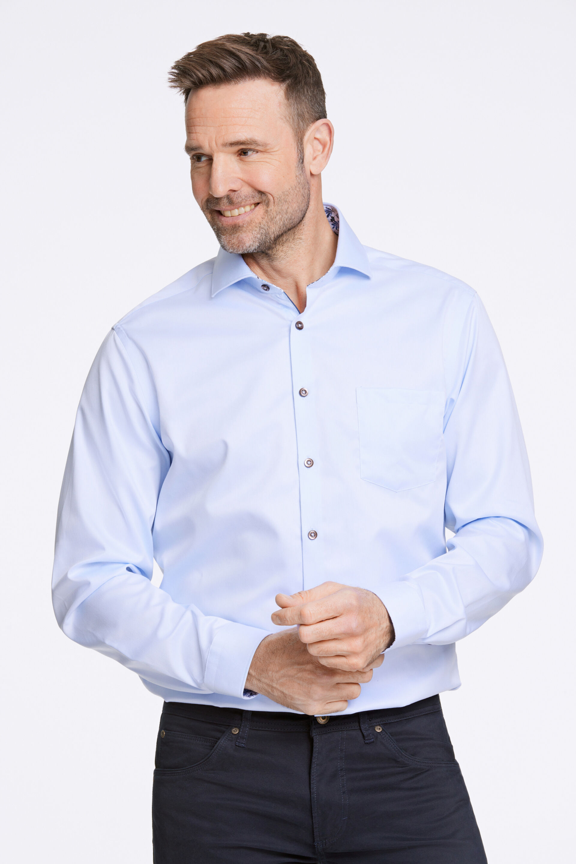Morgan  Business casual skjorte Blå 75-290170