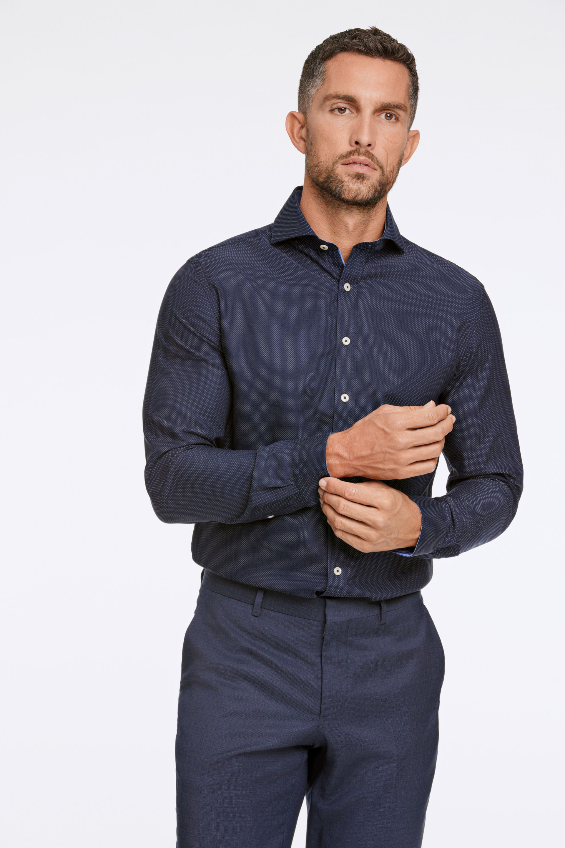 Business casual overhemd Business casual overhemd Blauw 30-241014