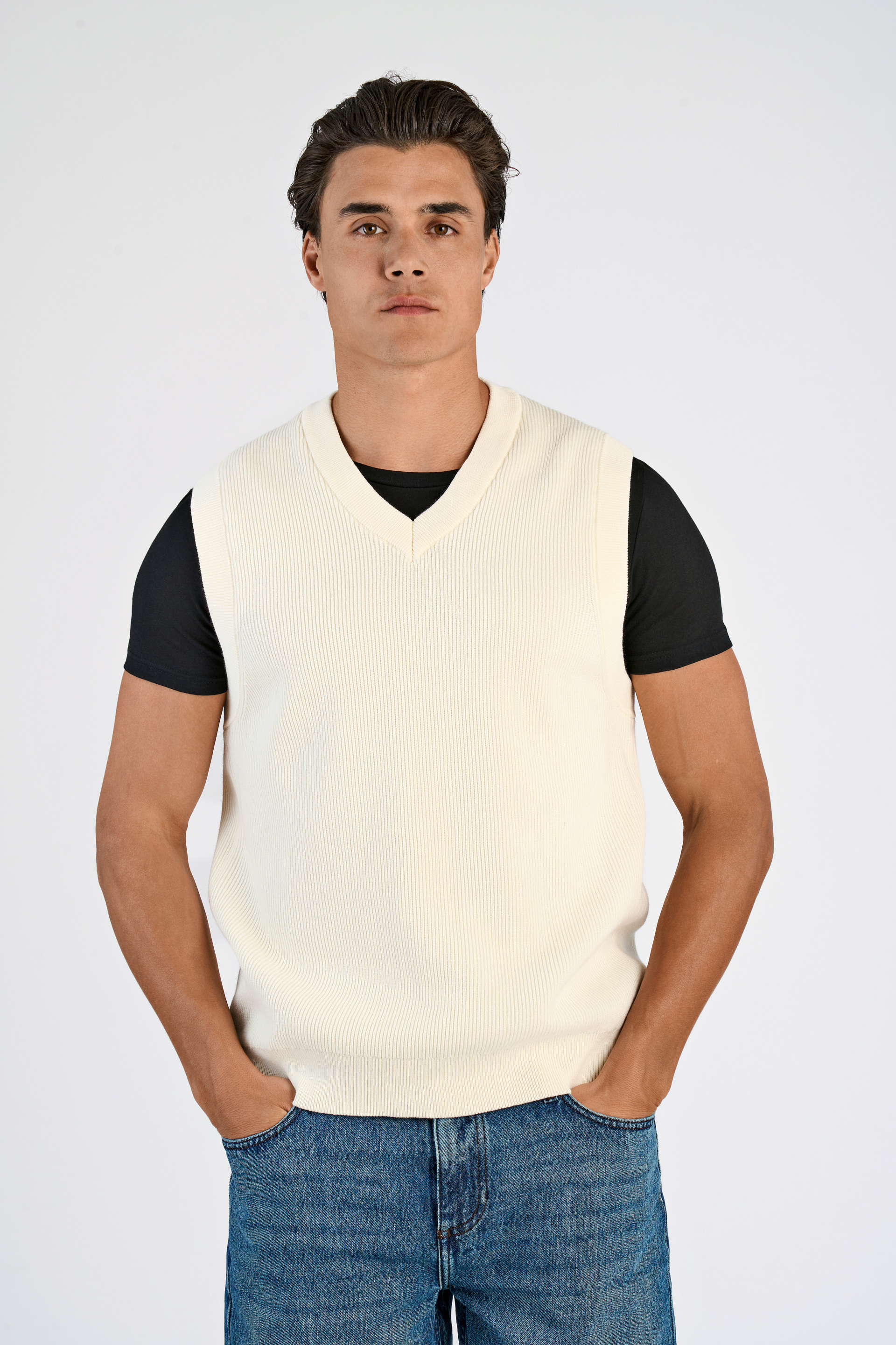 Pullover Pullunder Outfit Herren Daniel Springs Retro Zopf