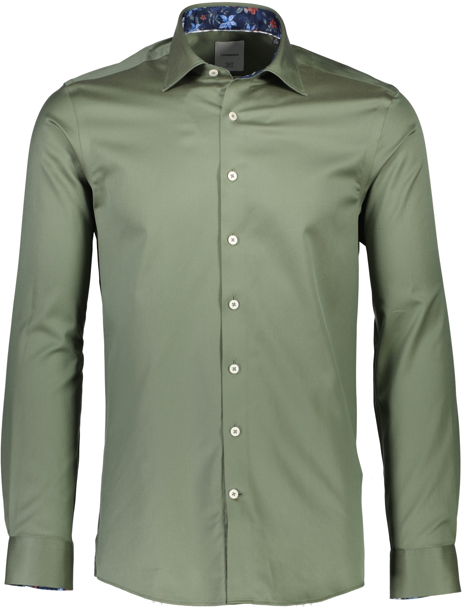 Lindbergh Business casual overhemd groen / army