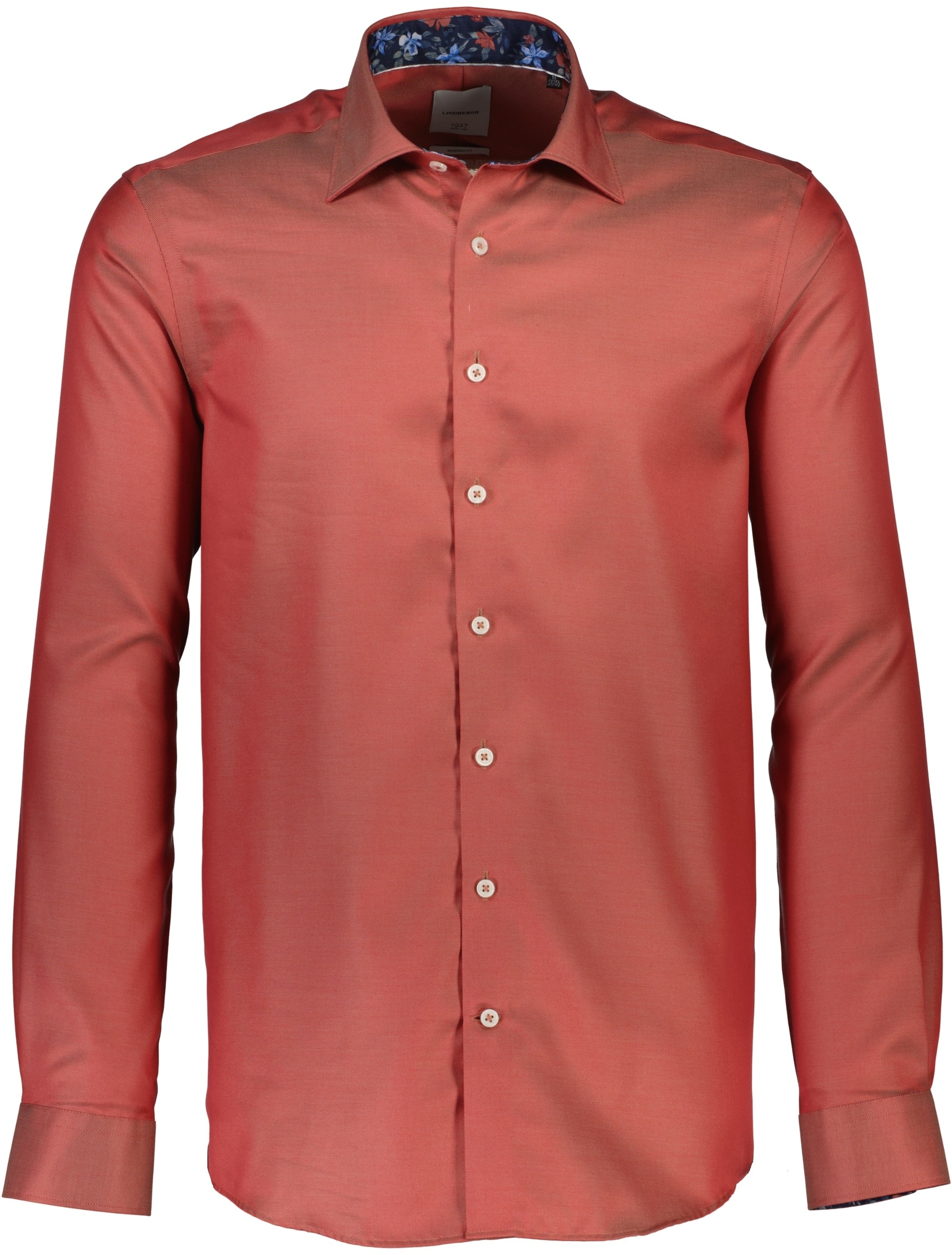 Lindbergh Business casual overhemd rood / red mix